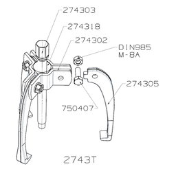 Forza Extracteur auto-centrant à 3 griffes léger 116x122
